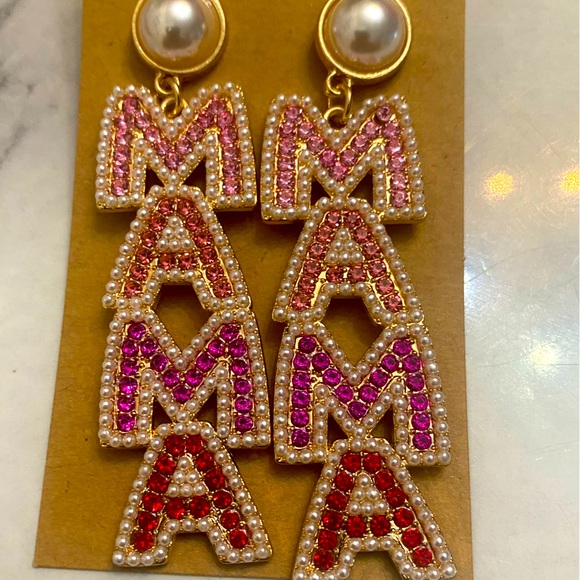 Nwt MAMA glamorous earrings - Picture 3 of 8